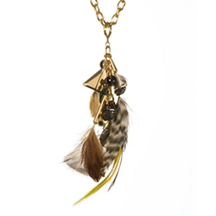 Feather and Topaz Necklace