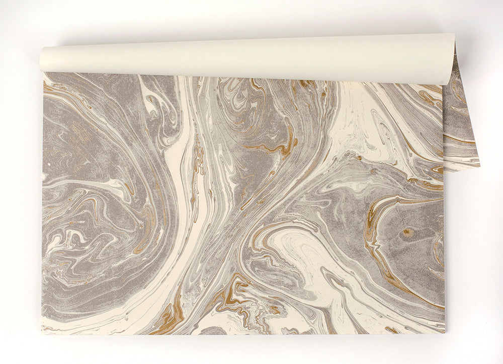 Gold &amp; Gray Marbled Placemat - Pad of 30