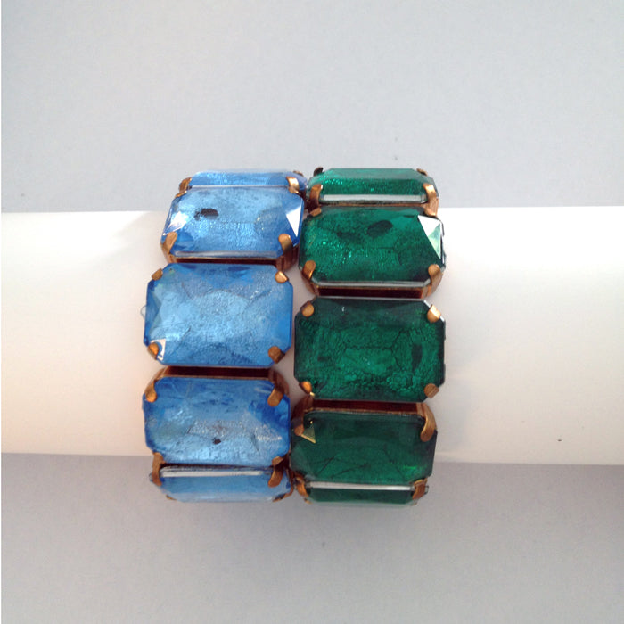Emerald Cut Large Stretch Bracelet