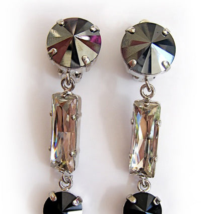 STRASS Black Swarovski® Crystal Earrings