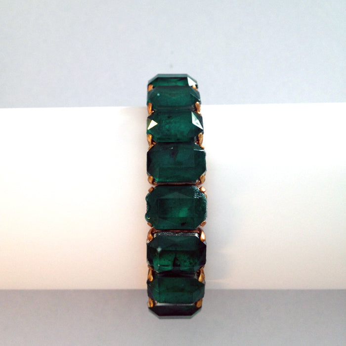 Emerald Cut Small Stretch Bracelet