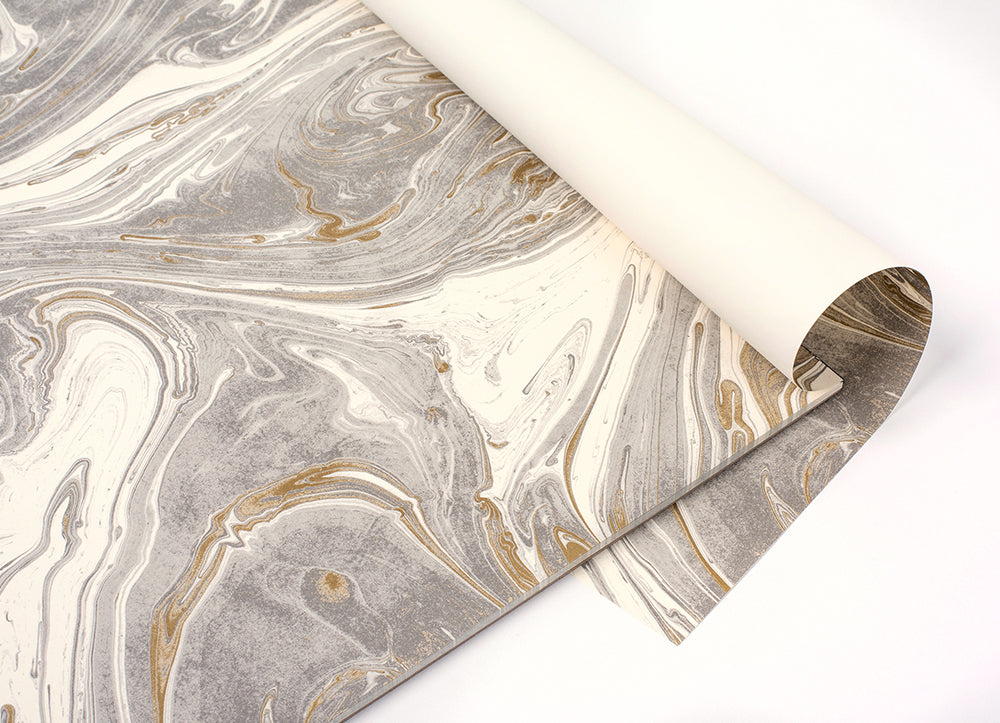Gold &amp; Gray Marbled Placemat - Pad of 30