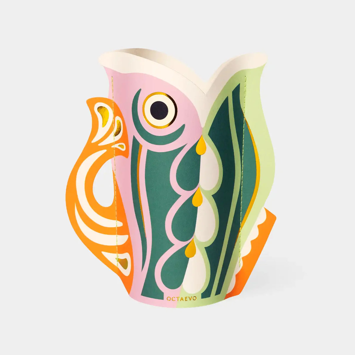 Mini Fish Paper Vase and Note Card