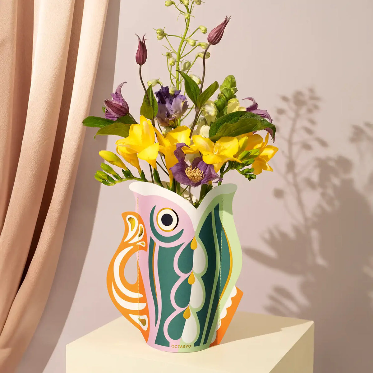 Mini Fish Paper Vase and Note Card