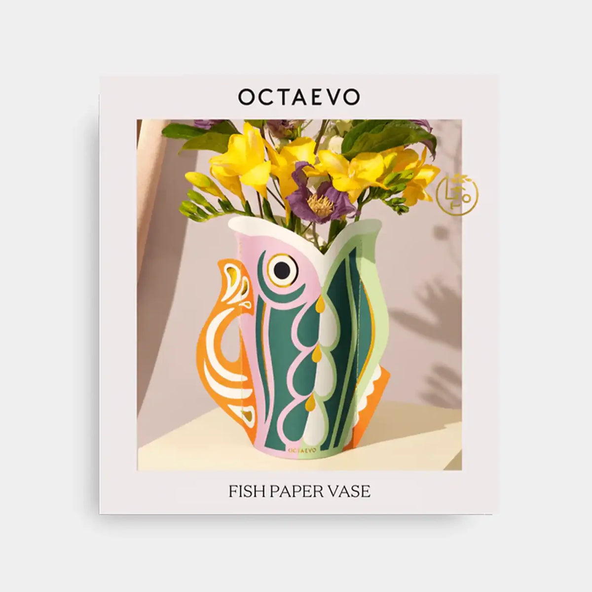 Mini Fish Paper Vase and Note Card