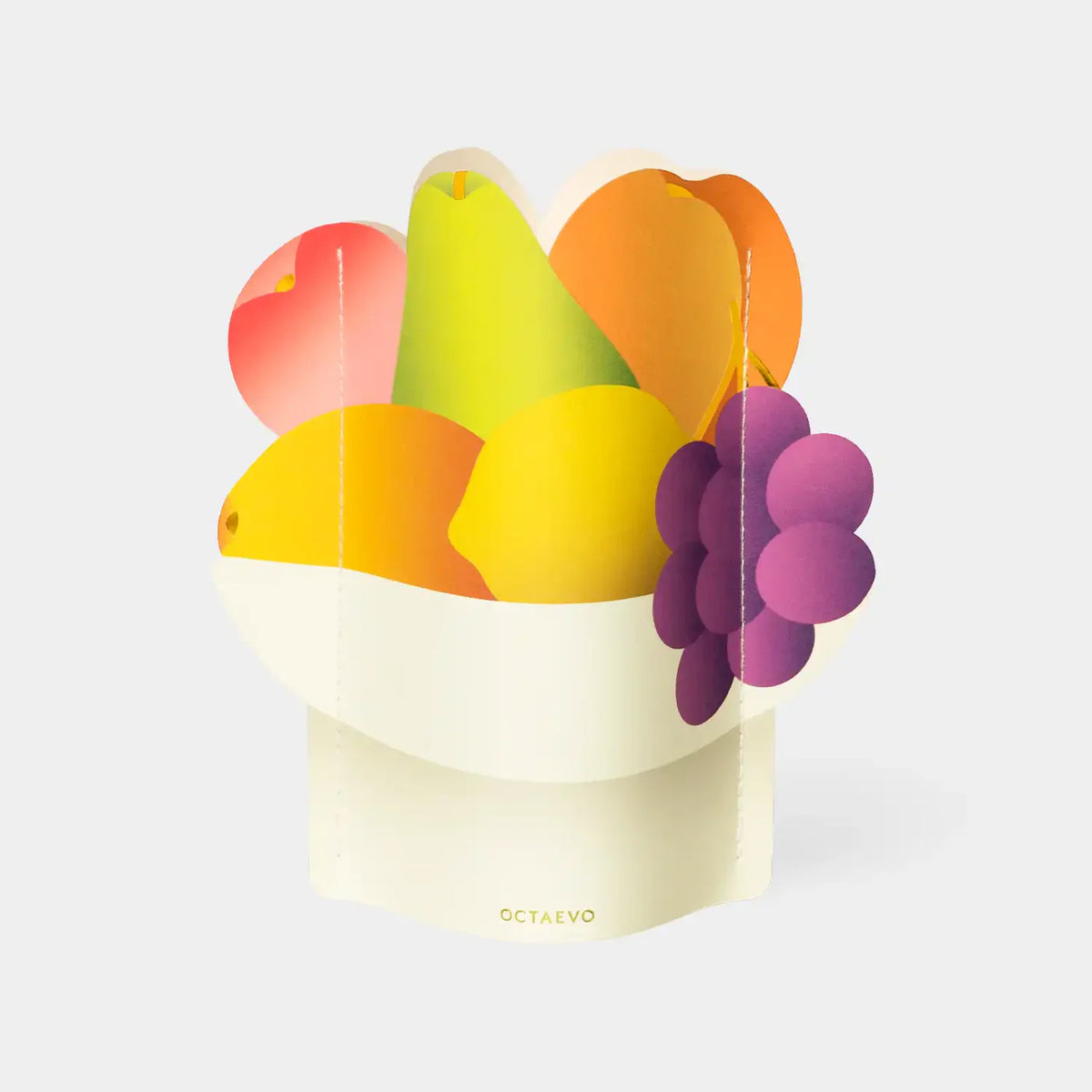 Mini Fruit Bowl Paper Vase and Note Card