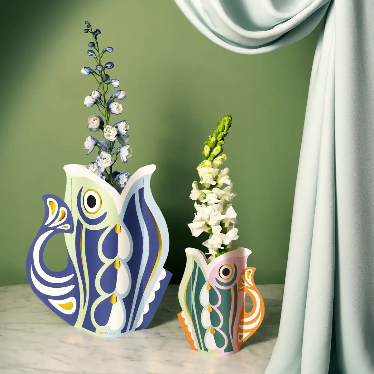 Fish Paper Vase