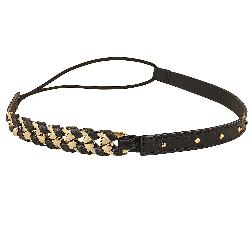 Leather Chain Headband