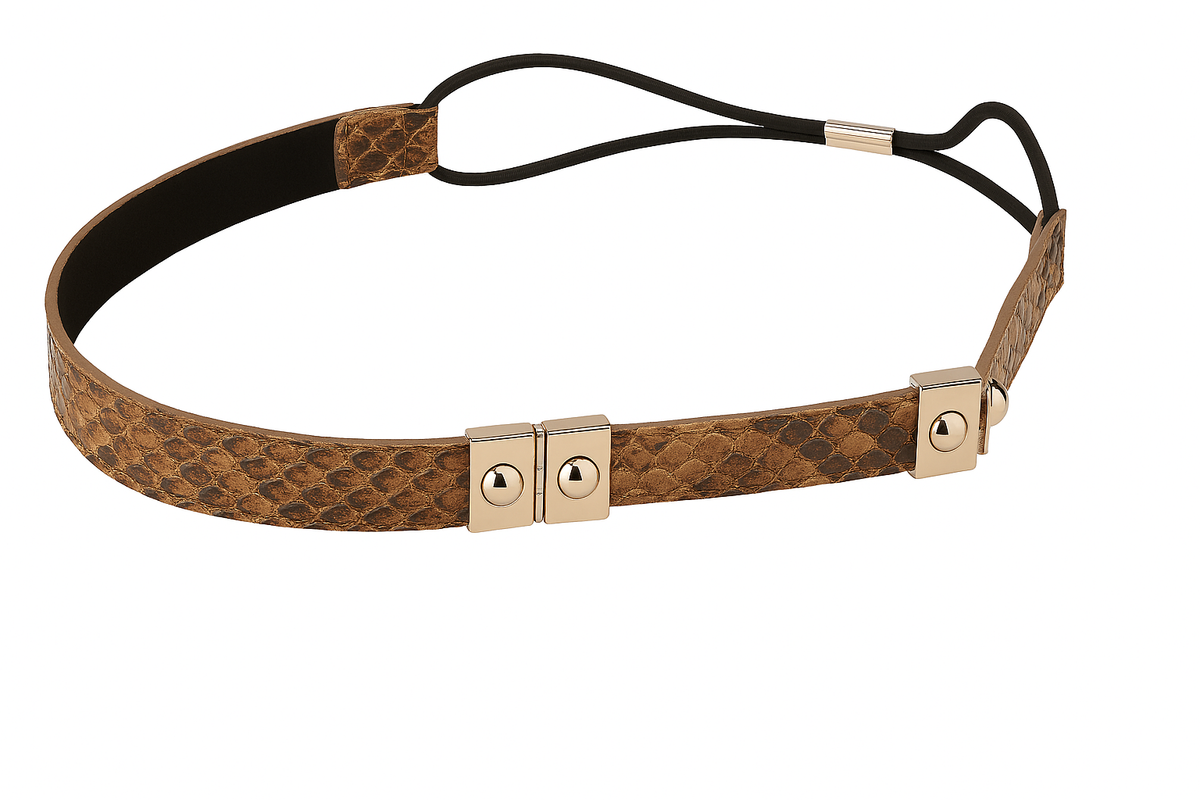 Snake Skin Leather Headband
