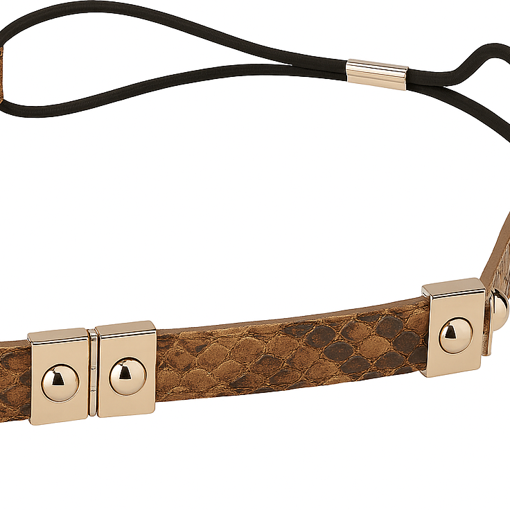 Snake Skin Leather Headband