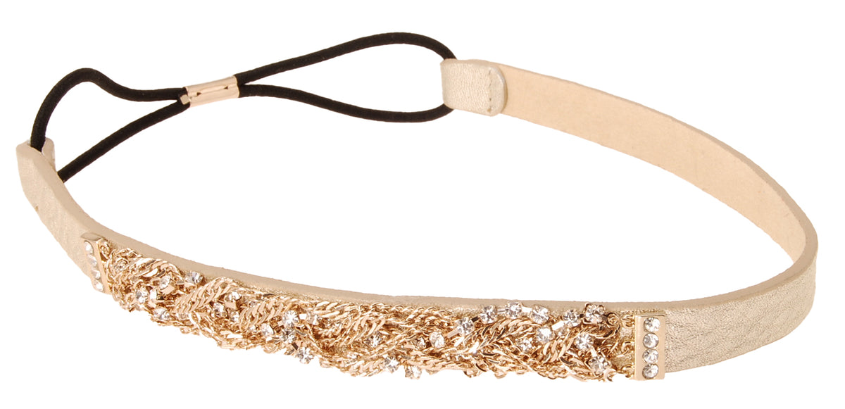 Soiree Leather and Chains Headband