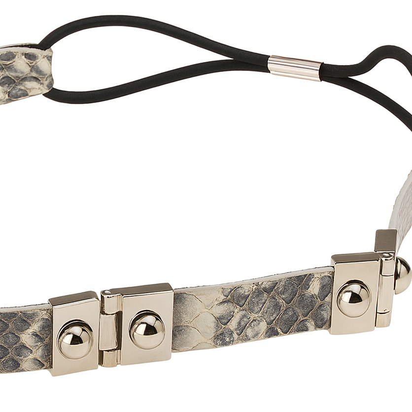Snake Skin Leather Headband