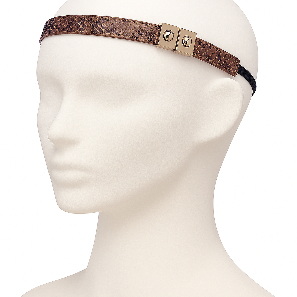 Snake Skin Leather Headband