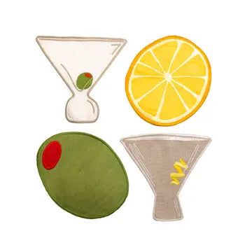 Martini Cocktail Napkins — Set of 4