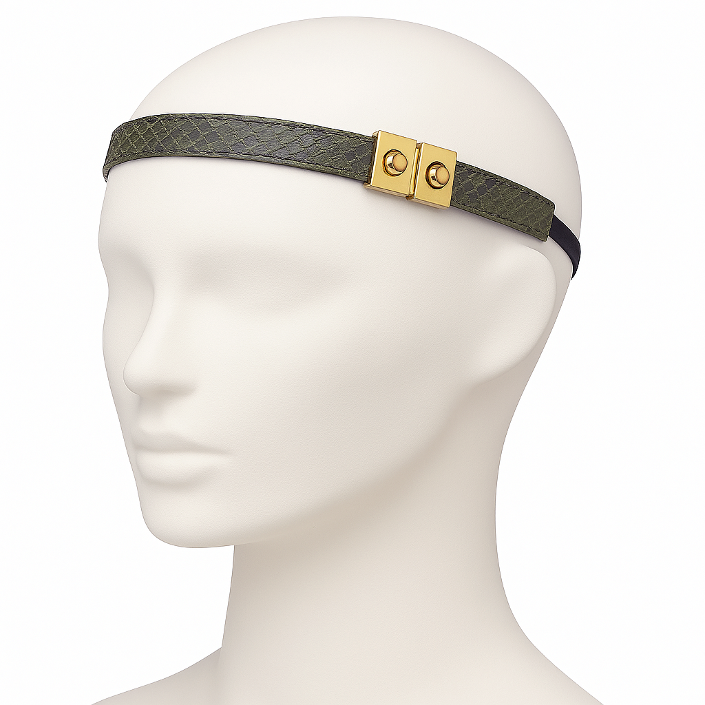 Snake Skin Leather Headband