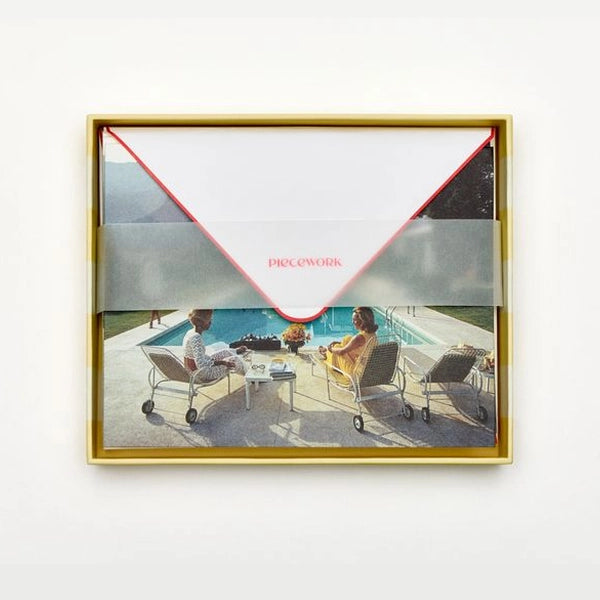 Poolside Gossip Stationery - Set of 8 notecards