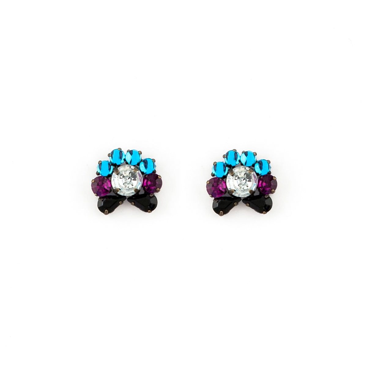 Crystal Buttom Earrings