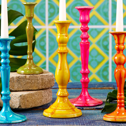 Color Drip Candleholders