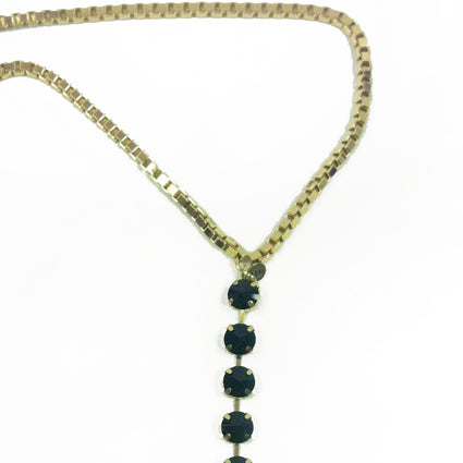 STRASS Long Cascade Necklace