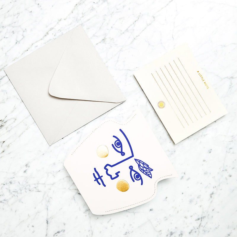 Janus Mini Paper Vase - Note Card - set of 2