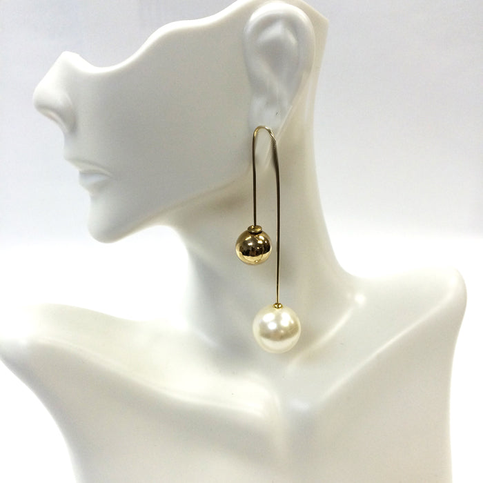 Asymetrical Pearl Earrings