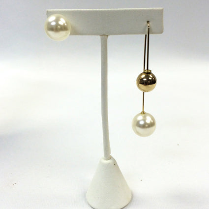 Asymetrical Pearl Earrings