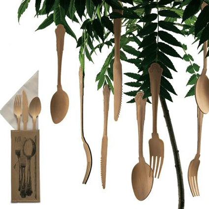Tablee Wood Cutlery Set - For 4