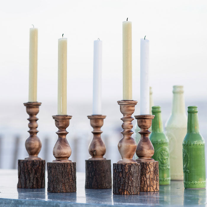 Bough Sculpted Candlesticks - set of 2